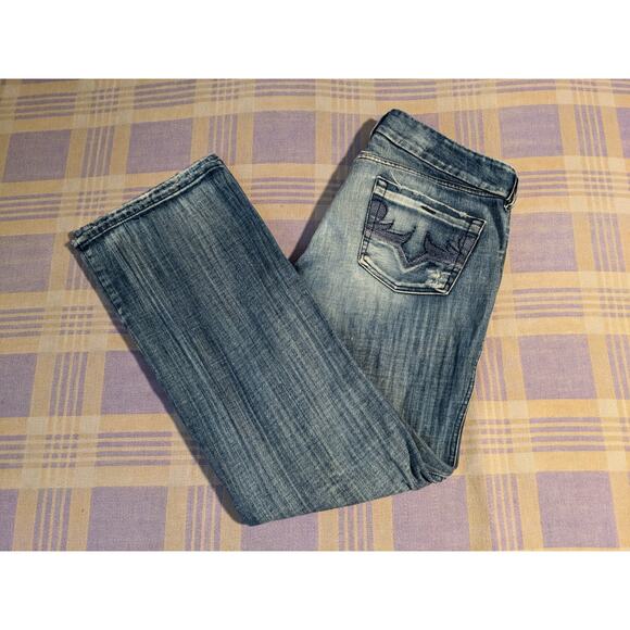 Diesel Jeans Size 38 Mens Blue Wash Faded Distressed Vintage Cut Italy Industry